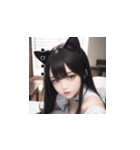 黒白猫メイドOL（個別スタンプ：15）