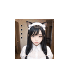 黒白猫メイドOL（個別スタンプ：25）