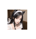 黒白猫メイドOL（個別スタンプ：31）