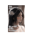 白い天使の結婚式少女 - 多言語（個別スタンプ：13）