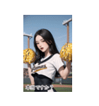 JPN 野球チアリーダー少女（個別スタンプ：1）