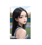JPN 野球チアリーダー少女（個別スタンプ：3）