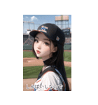 JPN 野球チアリーダー少女（個別スタンプ：7）