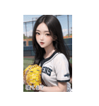 JPN 野球チアリーダー少女（個別スタンプ：15）