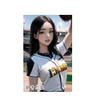 JPN 野球チアリーダー少女（個別スタンプ：16）