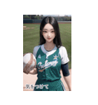 JPN 野球チアリーダー少女（個別スタンプ：18）