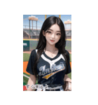 JPN 野球チアリーダー少女（個別スタンプ：25）
