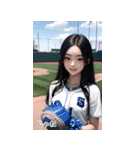 JPN 野球チアリーダー少女（個別スタンプ：28）