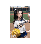 JPN 野球チアリーダー少女（個別スタンプ：30）