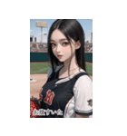 JPN 野球チアリーダー少女（個別スタンプ：33）