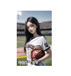 JPN 野球チアリーダー少女（個別スタンプ：35）