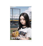 JPN 野球チアリーダー少女（個別スタンプ：36）