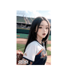 JPN 野球チアリーダー少女（個別スタンプ：38）