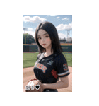 JPN 野球チアリーダー少女（個別スタンプ：39）