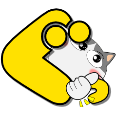 [LINEスタンプ] ハチワレ猫★ポップでカラフルなデカ文字の画像（メイン）