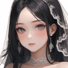 [LINEスタンプ] 白い天使の結婚式少女 - 多言語の画像（メイン）