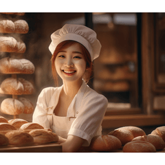 [LINEスタンプ] 美しすぎるパン屋の娘 了解のみセットの画像（メイン）